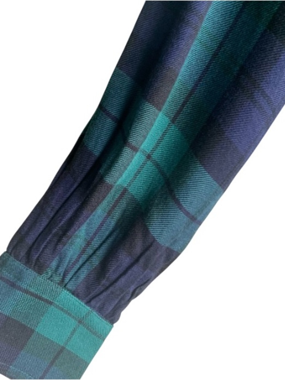🆕 Chaps Black Watch Tartan Shirt Plaid Button Up Classic Black Green 1X - Picture 6 of 15